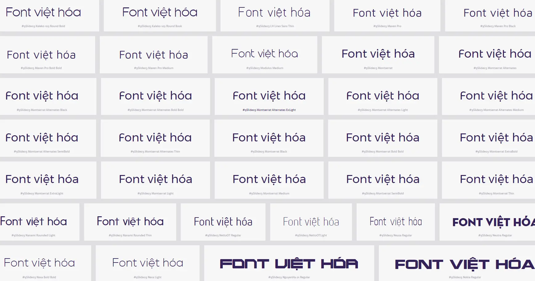 Hình ảnh chi tiết font chữ