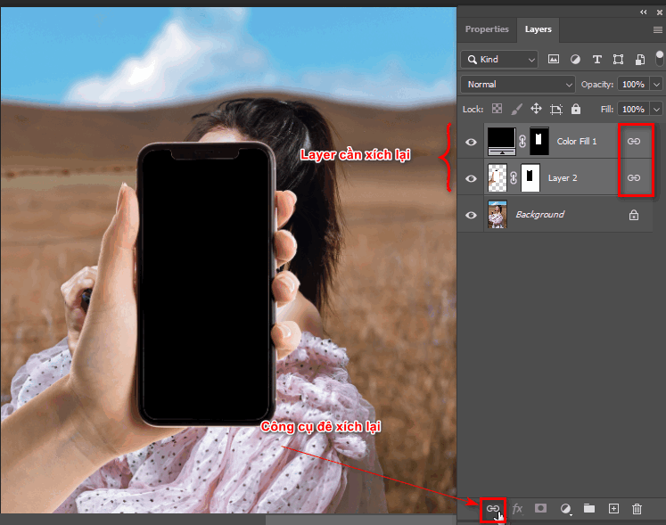 Cách tạo màng hình điện thoại nhìn xuyên background trong photoshop